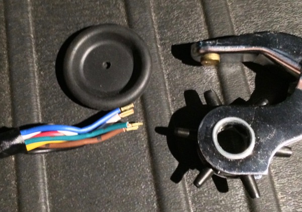 Cut a bung, put it through