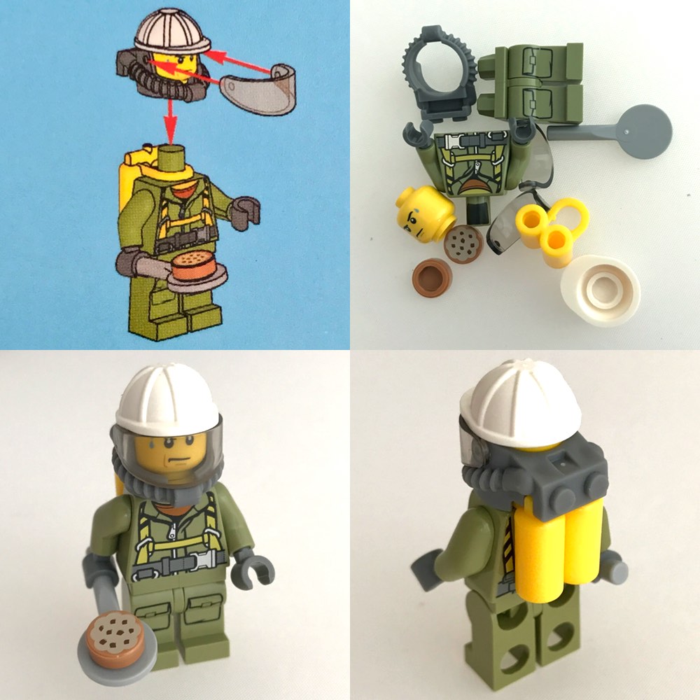 fire fighting ranger with a cake