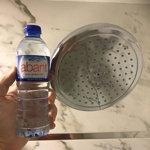 Water bottle for scale