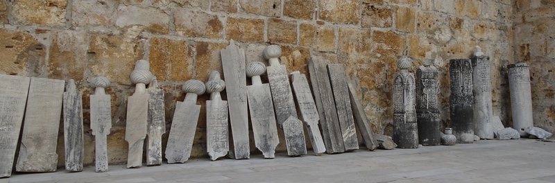 Tombstones in isa bey mosque