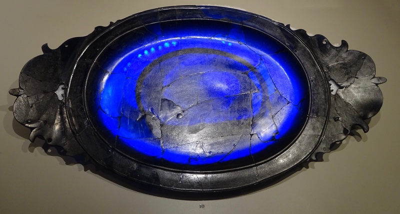 Beautiful blue glass platter