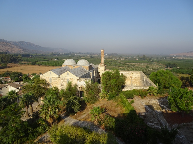 A view of isa bey camii from the castle