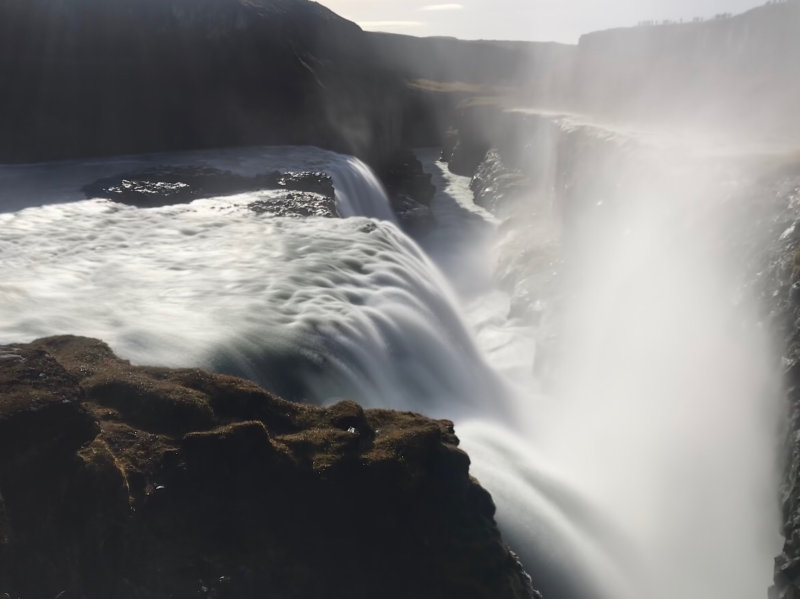 Gullfoss lower falls animation