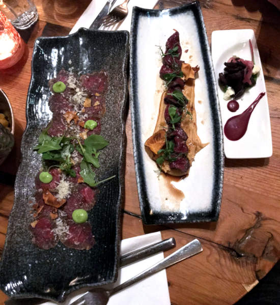 Horse Carpaccio, Minke Whale, Smoked Puffin