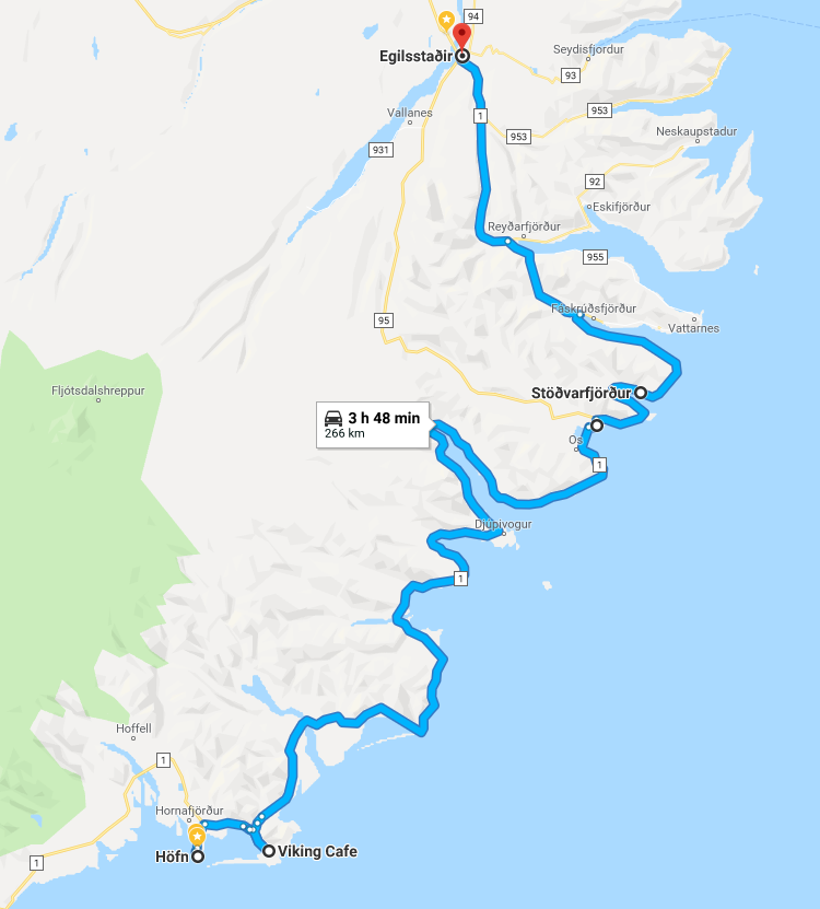 Hofn to Egilsstadir
