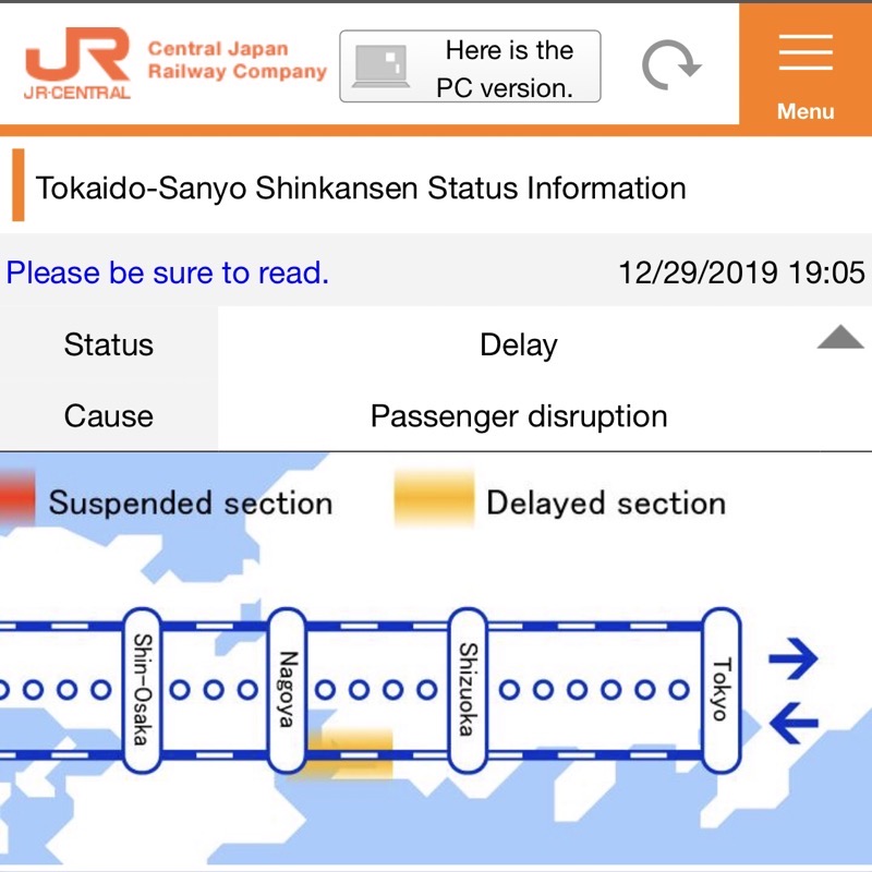 nozomi shinkansen delays