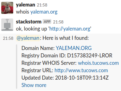 stackstorm “finished”