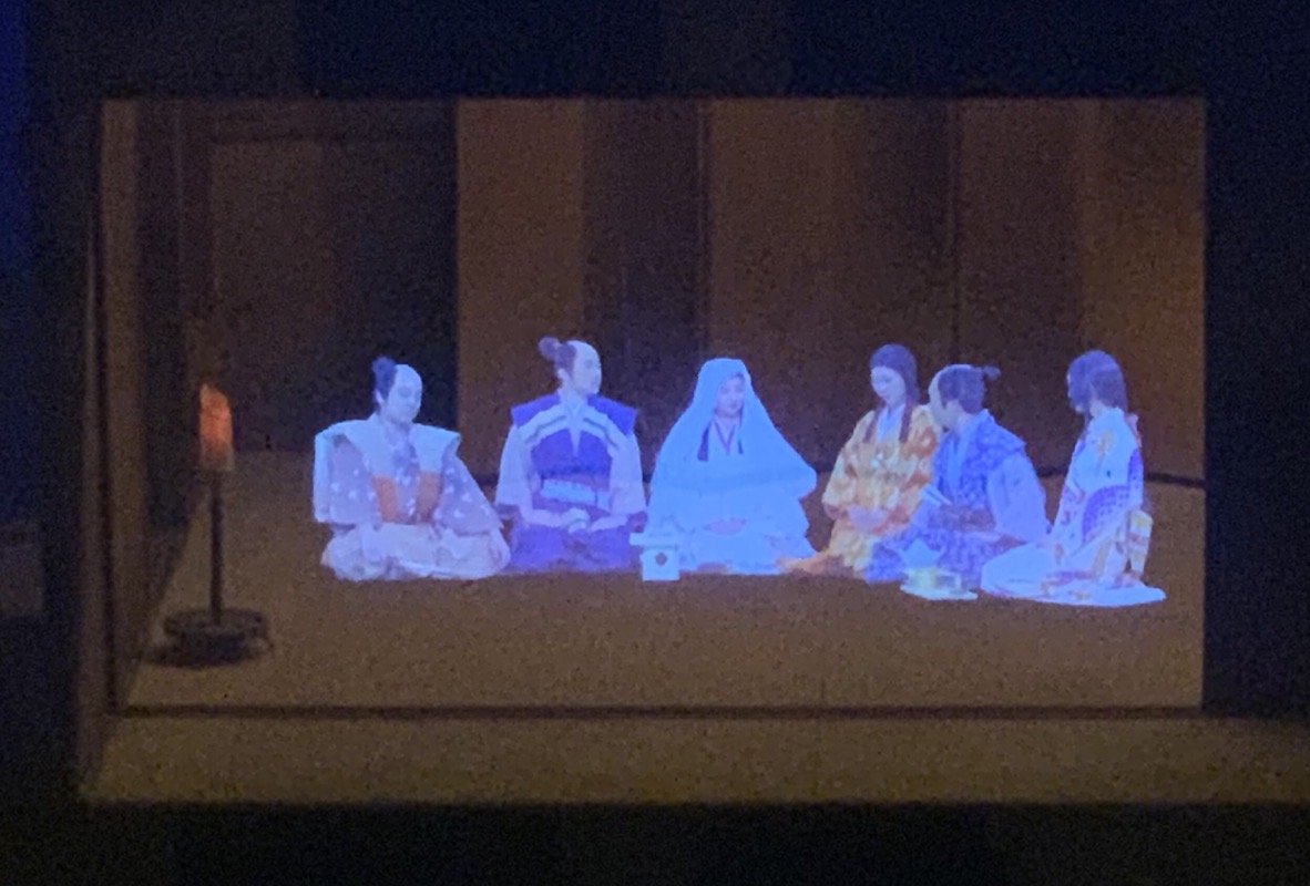 osaka castle projected