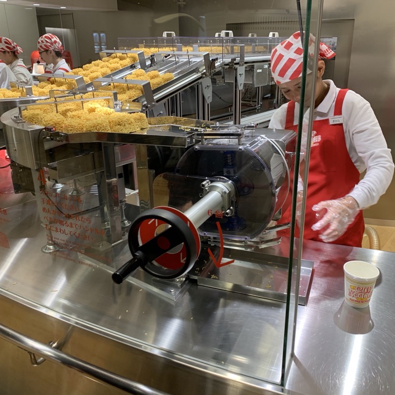 cup noodle into the cup