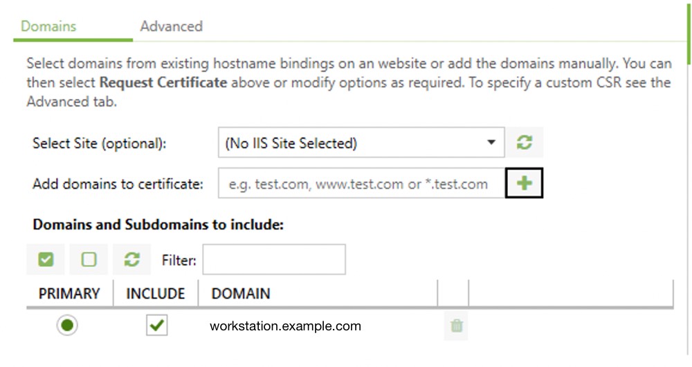 New RDP Certificate tab