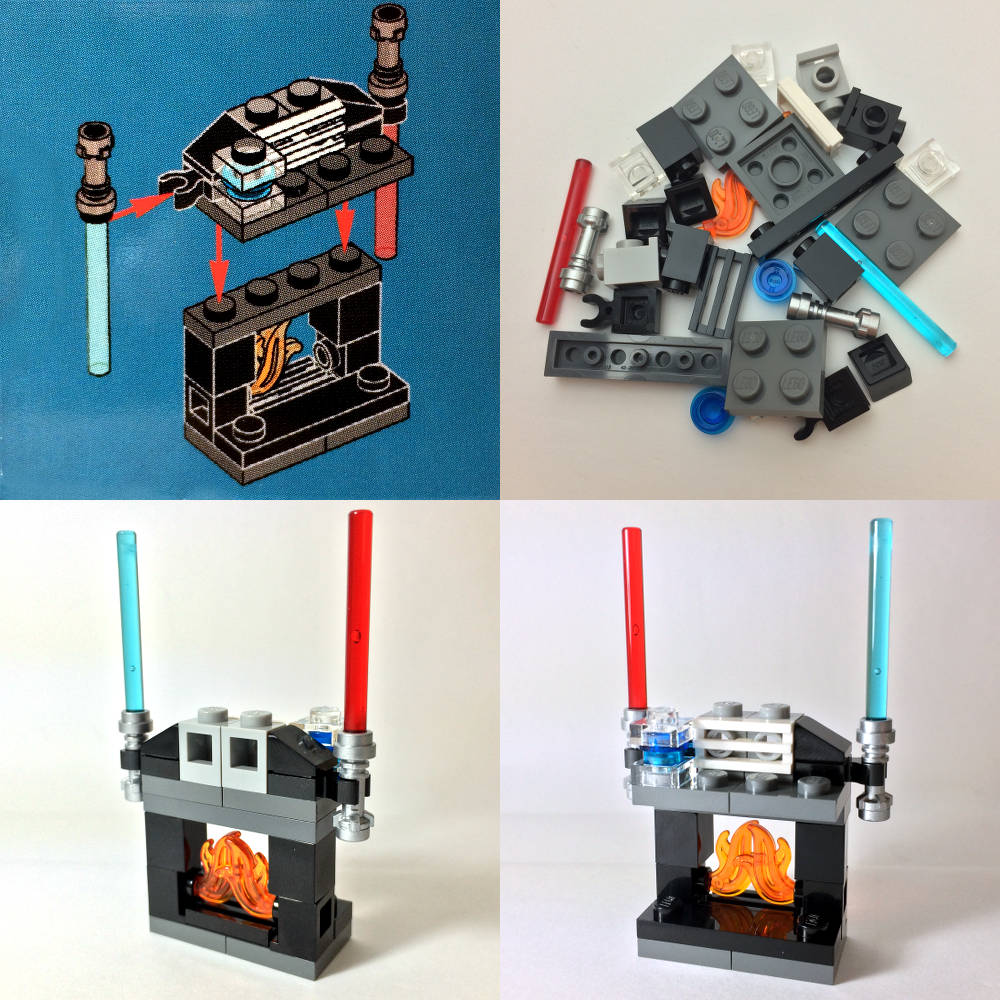 A dark side fireplace