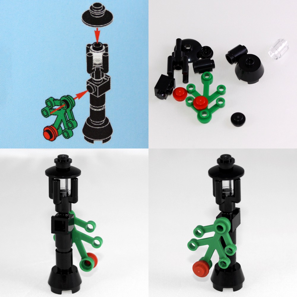 A lamp post with mistletoe