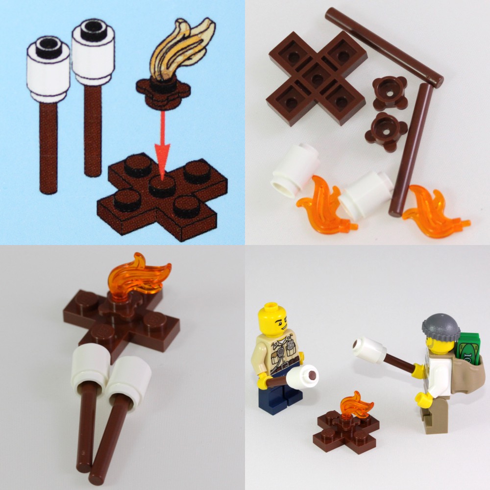 A campfire with marshmallows